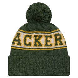 Green Bay Packers New Era Green Retro Cuffed Knit Hat with Pom