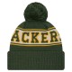Green Bay Packers New Era Green Retro Cuffed Knit Hat with Pom