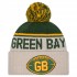 Green Bay Packers New Era Stone NFL Sideline Historic Cuffed Knit Hat with Pom