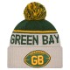 Green Bay Packers New Era Stone NFL Sideline Historic Cuffed Knit Hat with Pom
