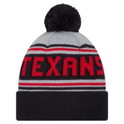 Houston Texans  New Era Navy  Main Cuffed Knit Hat with Pom
