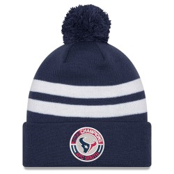Houston Texans  New Era Navy 2023 AFC South Division Champions Cuffed Knit Hat with Pom