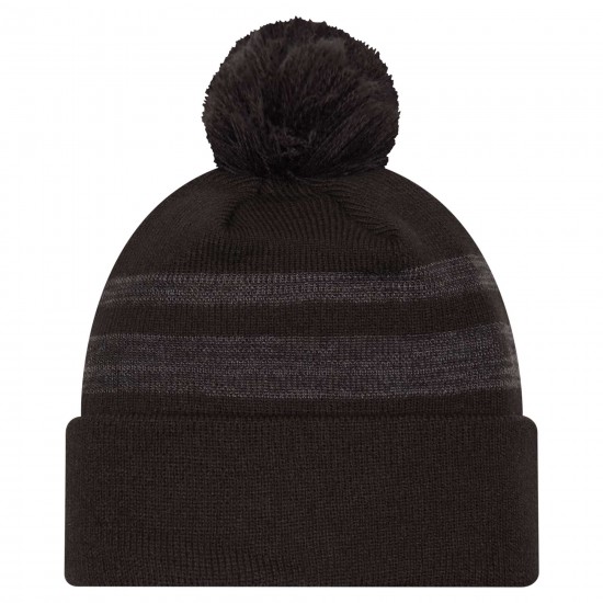 Houston Texans New Era Black Dispatch Cuffed Knit Hat with Pom