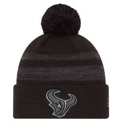 Houston Texans New Era Black Dispatch Cuffed Knit Hat with Pom