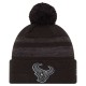 Houston Texans New Era Black Dispatch Cuffed Knit Hat with Pom
