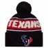 Houston Texans New Era Navy 2024 Sideline Cuffed Knit Hat with Pom