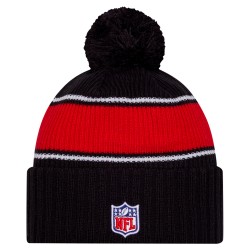 Houston Texans New Era Navy 2024 Sideline Cuffed Knit Hat with Pom