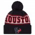 Houston Texans New Era Navy Retro Cuffed Knit Hat with Pom