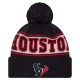 Houston Texans New Era Navy Retro Cuffed Knit Hat with Pom