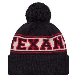Houston Texans New Era Navy Retro Cuffed Knit Hat with Pom
