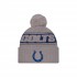 Indianapolis Colts  New Era Gray 2024 Sideline Sport Cuffed Knit Hat with Pom