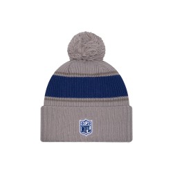Indianapolis Colts  New Era Gray 2024 Sideline Sport Cuffed Knit Hat with Pom