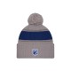 Indianapolis Colts  New Era Gray 2024 Sideline Sport Cuffed Knit Hat with Pom