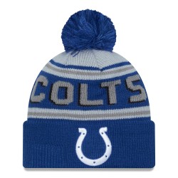 Indianapolis Colts  New Era Royal  Main Cuffed Knit Hat with Pom