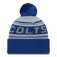 Indianapolis Colts  New Era Royal  Main Cuffed Knit Hat with Pom