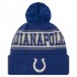 Indianapolis Colts New Era Royal Retro Cuffed Knit Hat with Pom