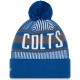 Indianapolis Colts New Era Royal Striped Cuffed Knit Hat with Pom