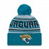 Jacksonville Jaguars  New Era Teal  Main Cuffed Knit Hat with Pom