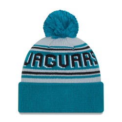Jacksonville Jaguars  New Era Teal  Main Cuffed Knit Hat with Pom