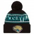Jacksonville Jaguars New Era Black Retro Cuffed Knit Hat with Pom