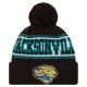 Jacksonville Jaguars New Era Black Retro Cuffed Knit Hat with Pom