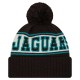 Jacksonville Jaguars New Era Black Retro Cuffed Knit Hat with Pom