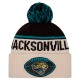 Jacksonville Jaguars New Era Stone NFL Sideline Historic Cuffed Knit Hat with Pom