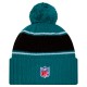 Jacksonville Jaguars New Era Teal 2024-25 Sideline Cuffed Knit Hat with Pom