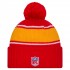 Kansas City Chiefs New Era Red 2024 Sideline Cuffed Knit Hat with Pom