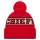 Kansas City Chiefs New Era Red Retro Cuffed Knit Hat with Pom