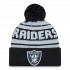 Las Vegas Raiders  New Era Black  Main Cuffed Knit Hat with Pom