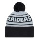 Las Vegas Raiders  New Era Black  Main Cuffed Knit Hat with Pom