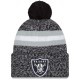 Las Vegas Raiders  New Era Black 2023 Sideline Cuffed Knit Hat With Pom