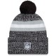 Las Vegas Raiders  New Era Black 2023 Sideline Cuffed Knit Hat With Pom
