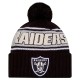 Las Vegas Raiders New Era Black 2024 Sideline Cuffed Knit Hat with Pom