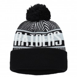 Las Vegas Raiders New Era Black Striped  Cuffed Knit Hat with Pom