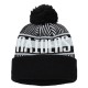 Las Vegas Raiders New Era Black Striped  Cuffed Knit Hat with Pom
