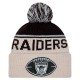 Las Vegas Raiders New Era Stone NFL Sideline Historic Cuffed Knit Hat with Pom