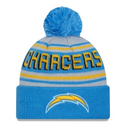 Los Angeles Chargers  New Era Powder Blue  Main Cuffed Knit Hat with Pom
