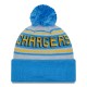 Los Angeles Chargers  New Era Powder Blue  Main Cuffed Knit Hat with Pom