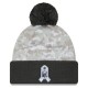 Los Angeles Chargers  New Era White-Graphite 2024 Salute To Service Digital Camo Cuffed Knit Hat with Pom
