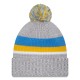 Los Angeles Chargers New Era Heather Gray Cuffed Knit Hat with Pom