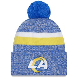 Los Angeles Rams  New Era Royal 2023 Sideline Cuffed Knit Hat With Pom