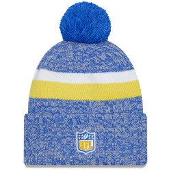 Los Angeles Rams  New Era Royal 2023 Sideline Cuffed Knit Hat With Pom
