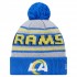 Los Angeles Rams New Era Royal Main Cuffed Knit Hat with Pom