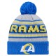 Los Angeles Rams New Era Royal Main Cuffed Knit Hat with Pom