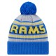 Los Angeles Rams New Era Royal Main Cuffed Knit Hat with Pom