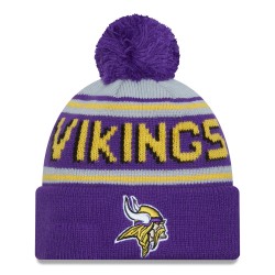 Minnesota Vikings  New Era Purple  Main Cuffed Knit Hat with Pom