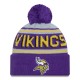 Minnesota Vikings  New Era Purple  Main Cuffed Knit Hat with Pom