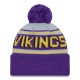 Minnesota Vikings  New Era Purple  Main Cuffed Knit Hat with Pom